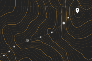 A compass-guided map.
